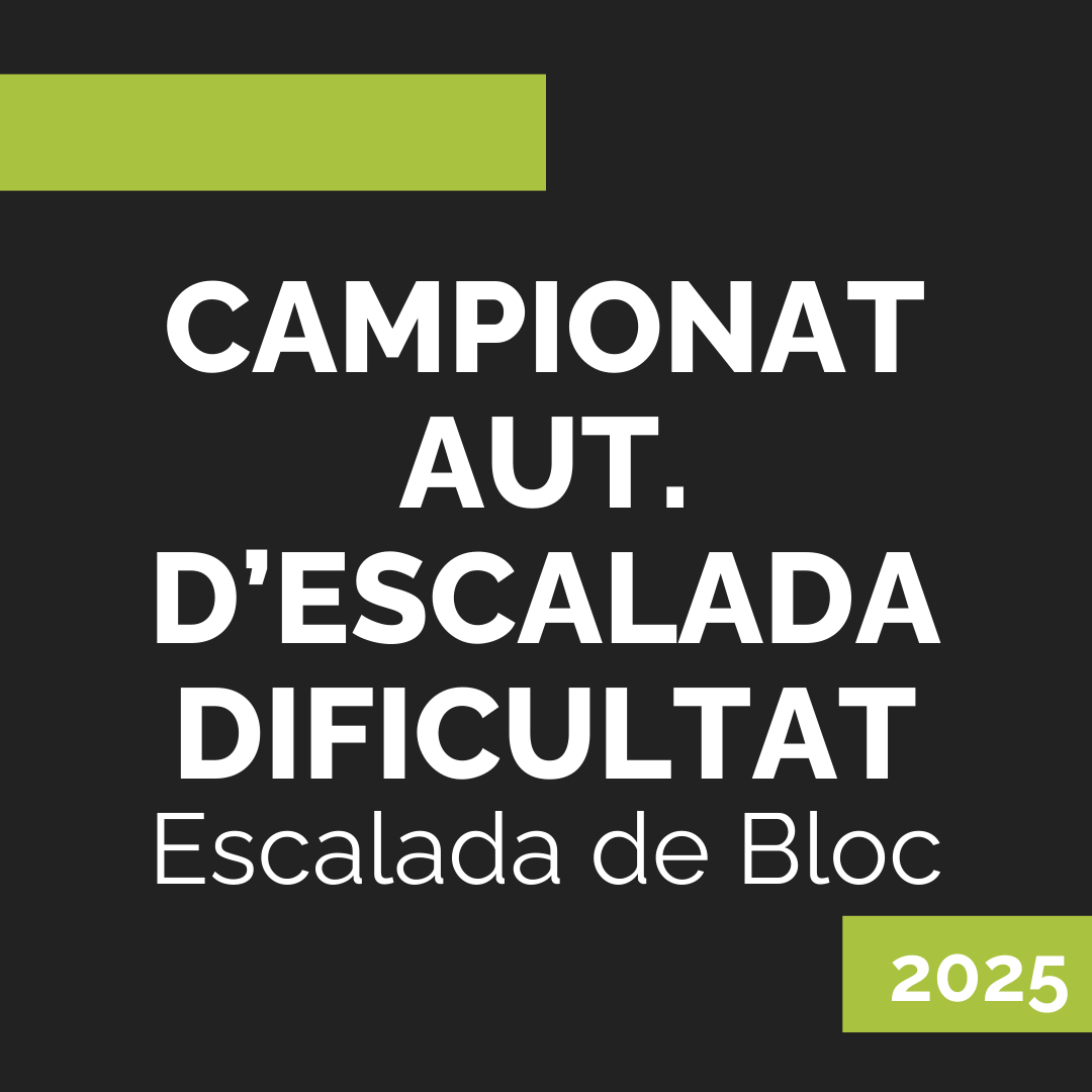 CAMPIONAT AUT. D'ESCALADA DIFICULTAT 2025